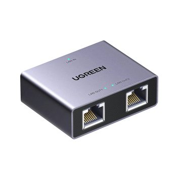 UGREEN Gigabit Ethernet Splitter 1 to 2 | NW301, Gray