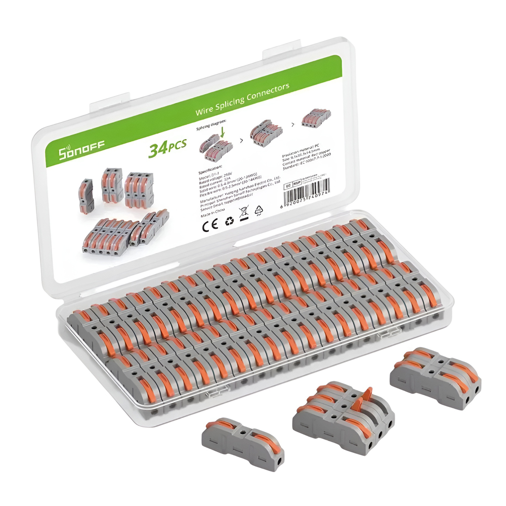 Sonoff Wire Splicing Connectors 32A 34pcs in set (D1-1) Sonoff Wire Splicing Connectors 32A 34pcs in set (D1-1) — 2