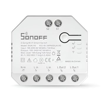 Sonoff Wi-Fi 2-Gang Smart Switch DUALR3 with Power Metering (Neutral Wire)