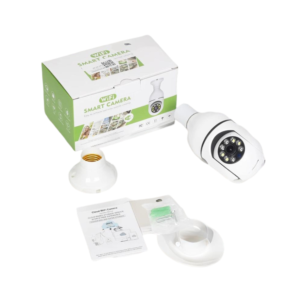 Bulb E27 Wi-Fi Smart Camera 2MP 1080P App Tuya, White Bulb E27 Wi-Fi Smart Camera 2MP 1080P App Tuya, White — 3