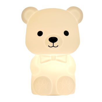 Cute Series Bear Silicone Night Light, White — 2