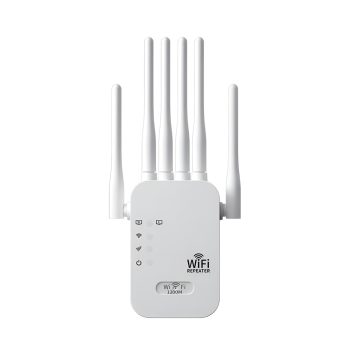 WiFi Repeater Range Extender Dual-Band 1200M (2.4G/5G), White