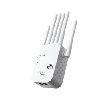 WiFi Repeater Range Extender Dual-Band 1200M (2.4G/5G), White — 2