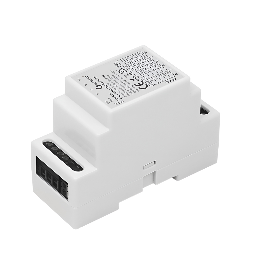 Gledopto ZigBee Pro Din-rail 5in1 LED Strip Controller CCT/RGB/RGBW/RGBCCT/Dimmer (GL-C-011P), DC 12-54V, max 15A output, 36x59x91mm Gledopto ZigBee Pro Din-rail 5in1 LED Strip Controller CCT/RGB/RGBW/RGBCCT/Dimmer (GL-C-011P), DC 12-54V, max 15A output, 36x59x91mm — 2
