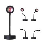Helmet Sunset Projection Lamp 360 Degree Rotating LED Light, Mix Color