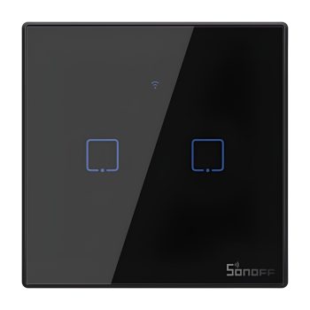 Sonoff Wi-Fi Smart Touch Wall Switch TX Series 2-Gang (Neutral Wire), Black — 2
