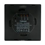 Sonoff Wi-Fi Smart Touch Wall Switch TX Series 2-Gang (Neutral Wire), Black