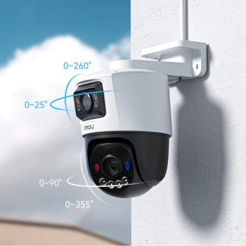 imou Outdoor Dual-Lens Smart Full-Color PoE Camera PS7FP 3K 5+5MP, White — 2