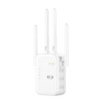 BAVIN Wi-Fi Signal Booster 300Mbps, Single Band (2.4G), 4 External Antennas, Wired/Wireless Connection, White