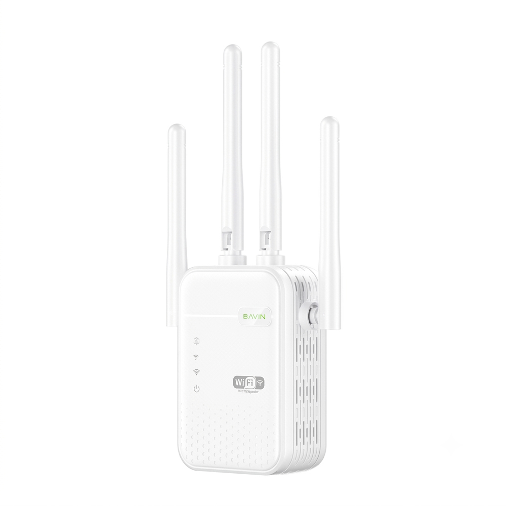 BAVIN Wi-Fi Signal Booster 300Mbps, Single Band (2.4G), 4 External Antennas, Wired/Wireless Connection, White BAVIN Wi-Fi Signal Booster 300Mbps, Single Band (2.4G), 4 External Antennas, Wired/Wireless Connection, White