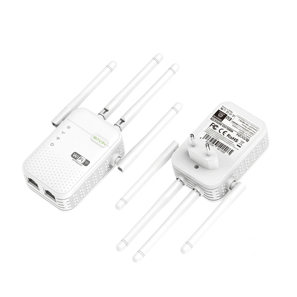 BAVIN Wi-Fi Signal Booster 300Mbps, Single Band (2.4G), 4 External Antennas, Wired/Wireless Connection, White BAVIN Wi-Fi Signal Booster 300Mbps, Single Band (2.4G), 4 External Antennas, Wired/Wireless Connection, White — 2
