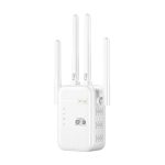 BAVIN Wi-Fi Signal Booster 1200Mbps, Dual Band (2.4G + 5G), 4 External Antennas, AP/Repeater Mode, White