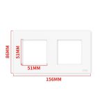 Moes Star Ring Switch Panel EU Version 2 Gang, White
