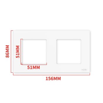 Moes Star Ring Switch Panel EU Version 2 Gang, White