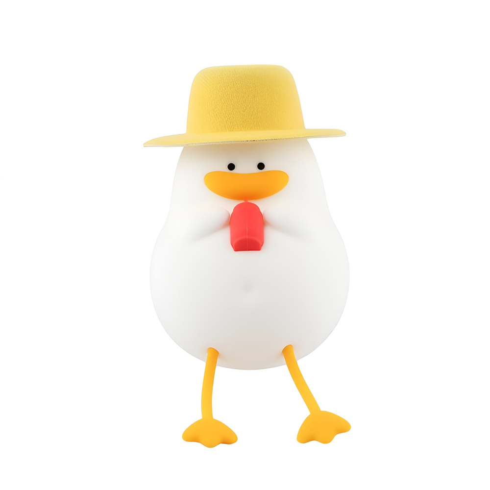 Cute Series Night Light Duck With A Hat, White Cute Series Night Light Duck With A Hat, White