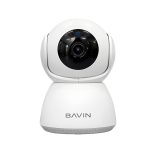 BAVIN Home Smart Wi-Fi Camera 3MP, PTZ (Human Tracking), Two-Way Audio, With Charger & Bracket, White