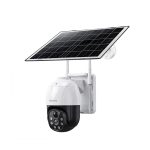 BAVIN Outdoor Solar Security Camera 5MP HD, PTZ (350°/90°), PIR Motion Detection, IP66, White