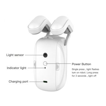 Smart Curtain Motor Electric Cornice WiFi Rechargeable 4000mAh, White — 2