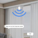 Smart Curtain Motor Electric Cornice WiFi Rechargeable 4000mAh, White