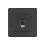 Moes Star Ring Socket 30W GAN 3 Ports (2*Type C+1*USB-A), Grey