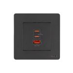Moes Star Ring Socket 65W GAN 3 Ports (2*Type C+1*USB-A), Grey