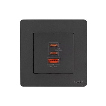 Moes Star Ring Socket 65W GAN 3 Ports (2*Type C+1*USB-A), Grey