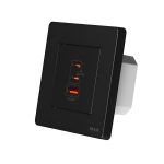 Moes Star Ring Socket 65W GAN 3 Ports (2*Type C+1*USB-A), Grey