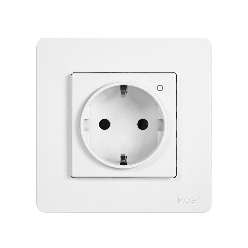 Moes Zigbee Star Ring Smart Socket with Power Monitoring 16A, White Moes Zigbee Star Ring Smart Socket with Power Monitoring 16A, White