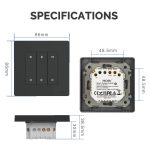 Moes Zigbee + RF Star Ring Curtain Switch 3A (Neutral Required), Grey