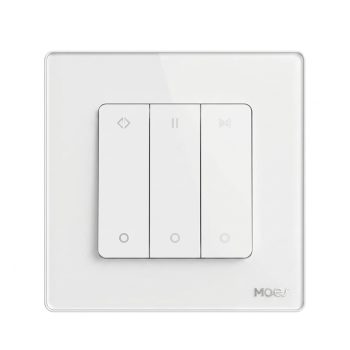 Moes Zigbee + RF Star Ring Curtain Switch 3A (Neutral Required), White