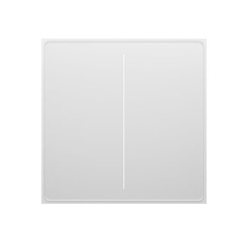 Moes Zigbee Star Feather Smart Push Button Switch 2 Gang (Neutral Wire), White