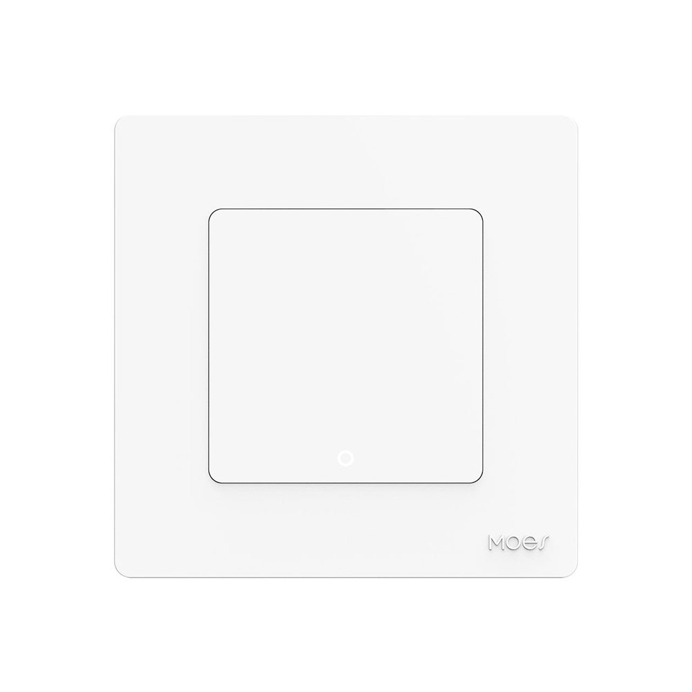 Moes Zigbee Star Ring Smart Push Button Switch 1 Gang (Neutral Optional), White Moes Zigbee Star Ring Smart Push Button Switch 1 Gang (Neutral Optional), White