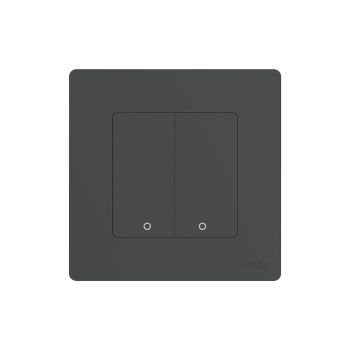 Moes Zigbee Star Ring Smart Push Button Switch 2 Gang (Neutral Required), Grey
