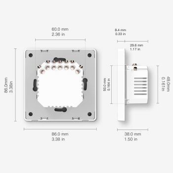 Moes Zigbee Star Ring Smart Push Button Switch 3 Gang (Neutral Optional), Grey — 2