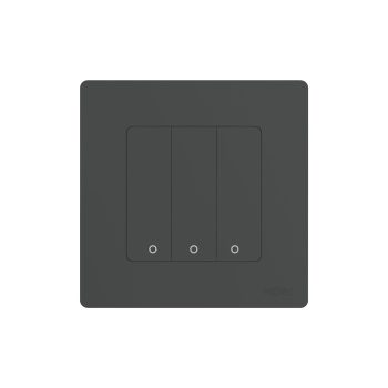 Moes Zigbee Star Ring Smart Push Button Switch 3 Gang (Neutral Required), Grey