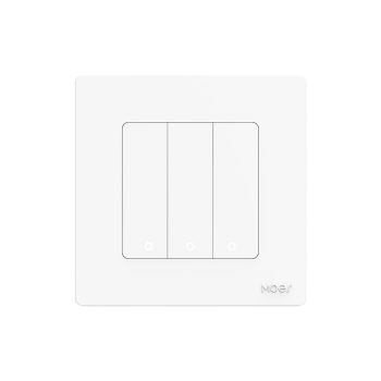 Moes Zigbee Star Ring Smart Push Button Switch 3 Gang (Neutral Required), White
