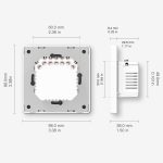Moes Zigbee Star Ring Smart Push Button Switch 3 Gang (Neutral Required), White