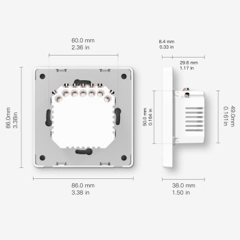Moes Zigbee Star Ring Smart Push Button Switch 3 Gang (Neutral Optional), White — 2