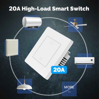 Moes Zigbee Star Ring Switch for Heater/ AC 20A with Electricity Monitor (Neutral Required), White — 2