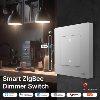 Moes Zigbee Star Ring Smart Dimmer Switch 1 Gang (Neutral Required), White — 2