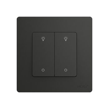Moes Zigbee Star Ring Smart Dimmer Switch 2 Gang (Neutral Required), Grey