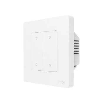 Moes Zigbee Star Ring Smart Dimmer Switch 2 Gang (Neutral Required), White — 2
