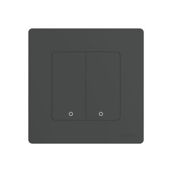 Moes Zigbee Star Ring Smart Push Button Swicth 2 Gang CR2032, Grey