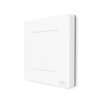 Moes Zigbee Star Ring Smart Push Button Swicth 2 Gang CR2032, White — 2