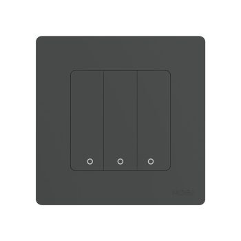 Moes Zigbee Star Ring Smart Push Button Swicth 3 Gang CR2032, Grey