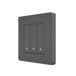 Moes Zigbee Star Ring Smart Push Button Swicth 3 Gang CR2032, Grey