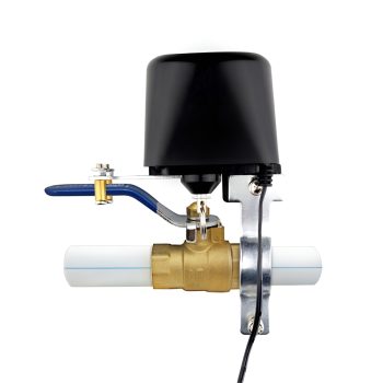 Moes Zigbee Smart Water and Gas Valve with Eu Power Adapter, black